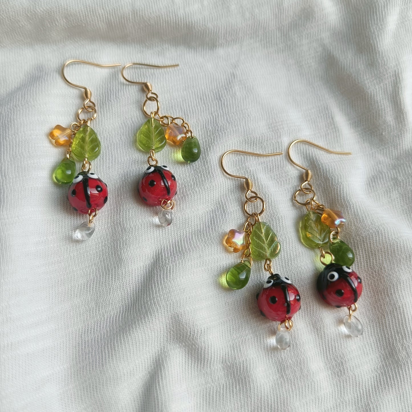 GOLDEN LADYBUG EARRINGS