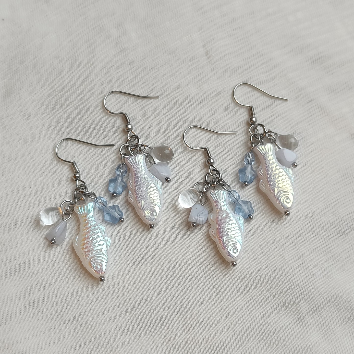 BLUE FISH EARRINGS