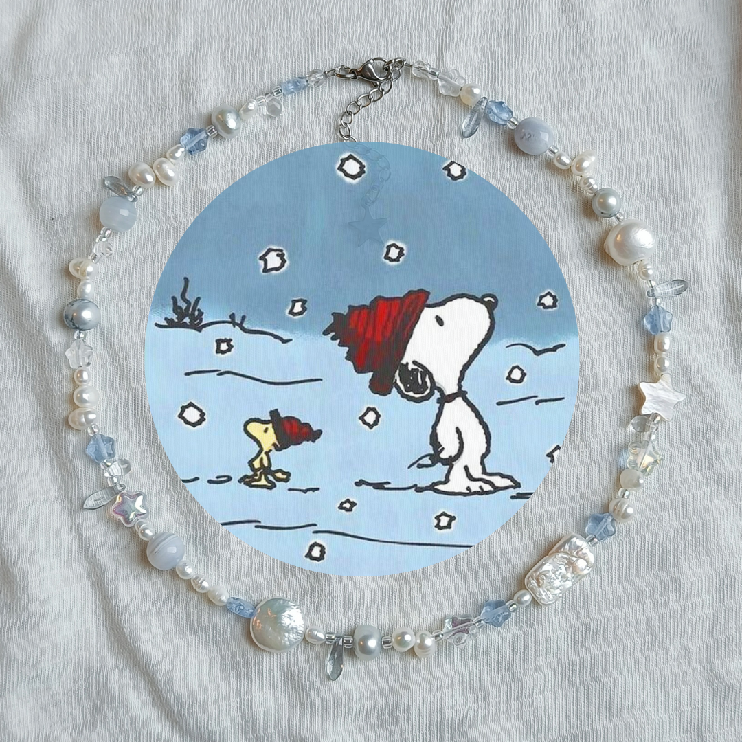 SNOOPY IN THE SNOW NECKLACE - one of a kind